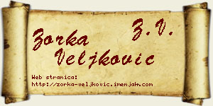 Zorka Veljković vizit kartica